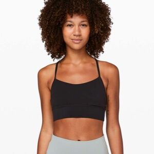 Lululemon Flow Y Sports Bra Longline Nulu Light Support, A–C Cups Size 4